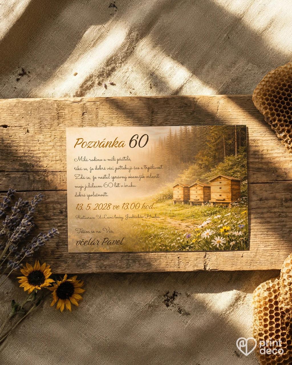 Pozvánka na narozeniny pro včelaře 27 1/2