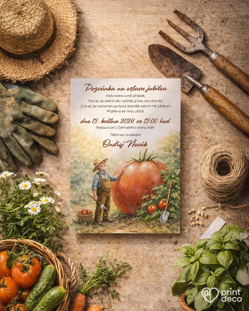 Pozvánka na narozeniny pro zahrádkáře 03 1/2