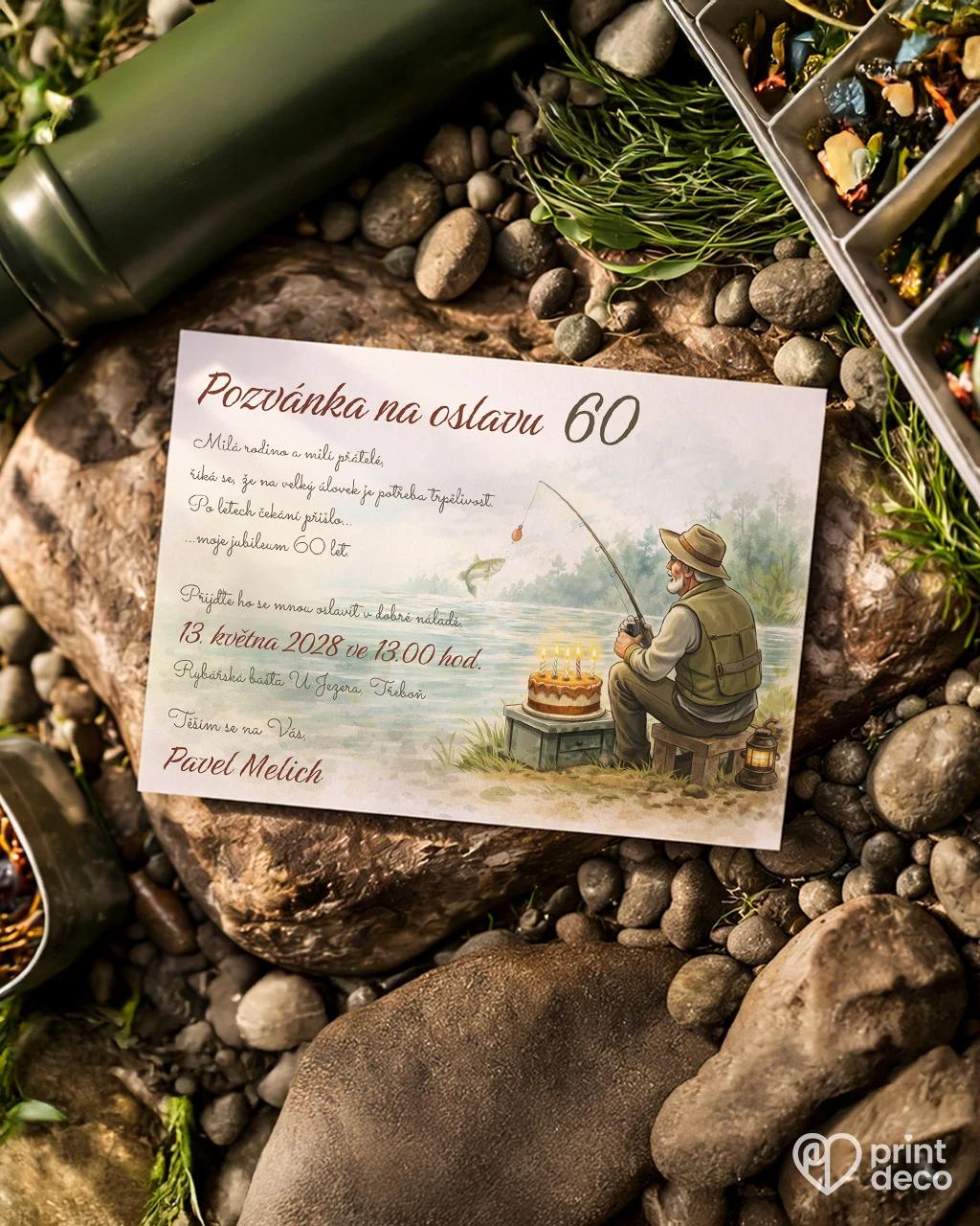 Pozvánka na narozeniny Rybář 06 1/2