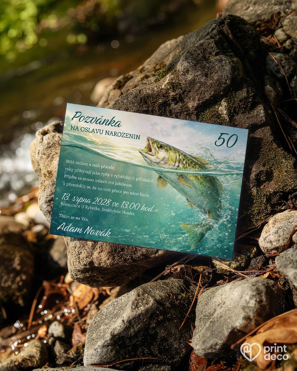 Pozvánka na narozeniny Rybář 07 1/2