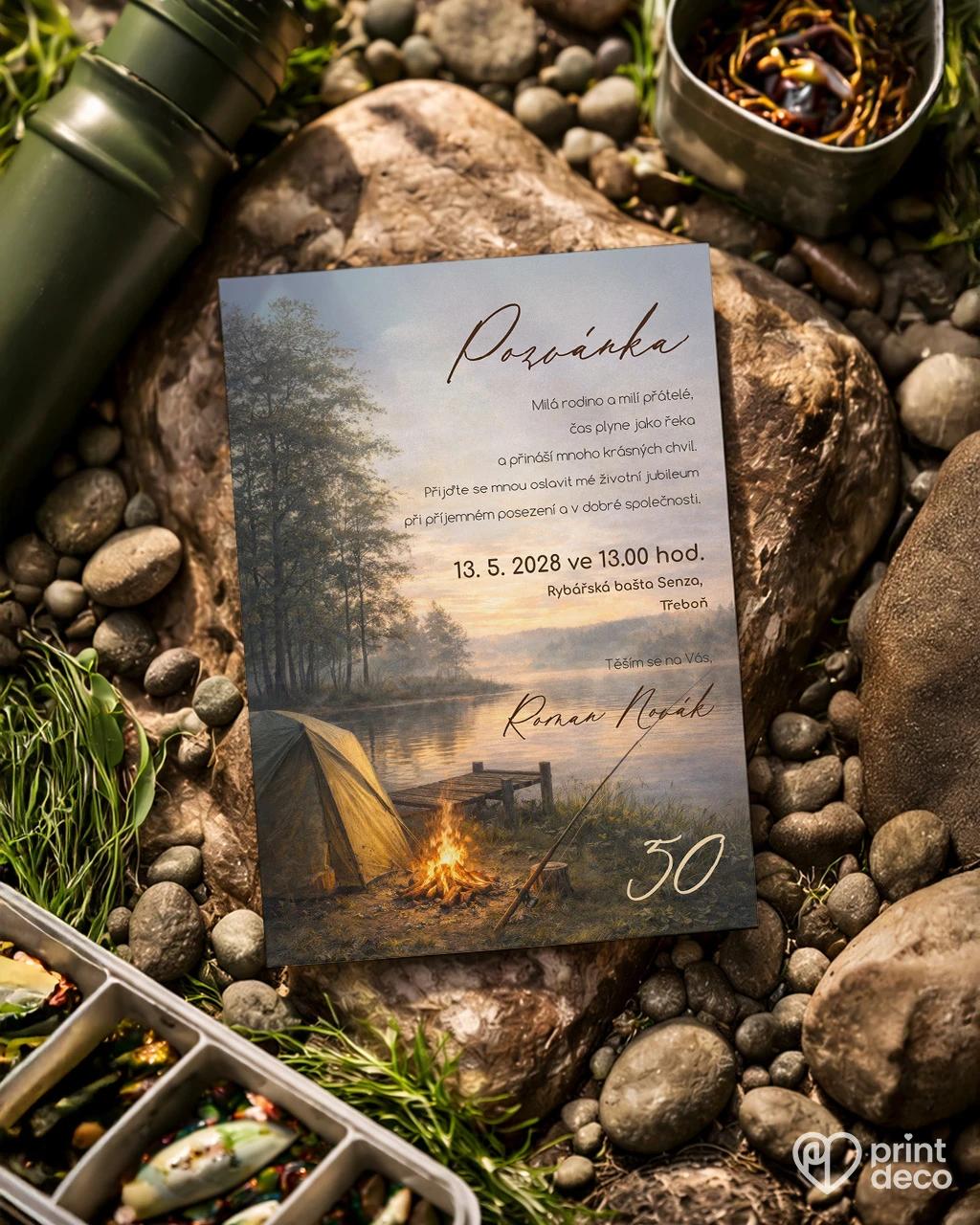 Pozvánka na narozeniny Rybář 09 1/2