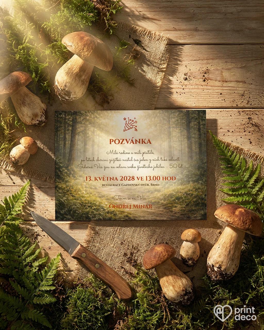 Pozvánka na narozeniny pro houbaře 02 1/2