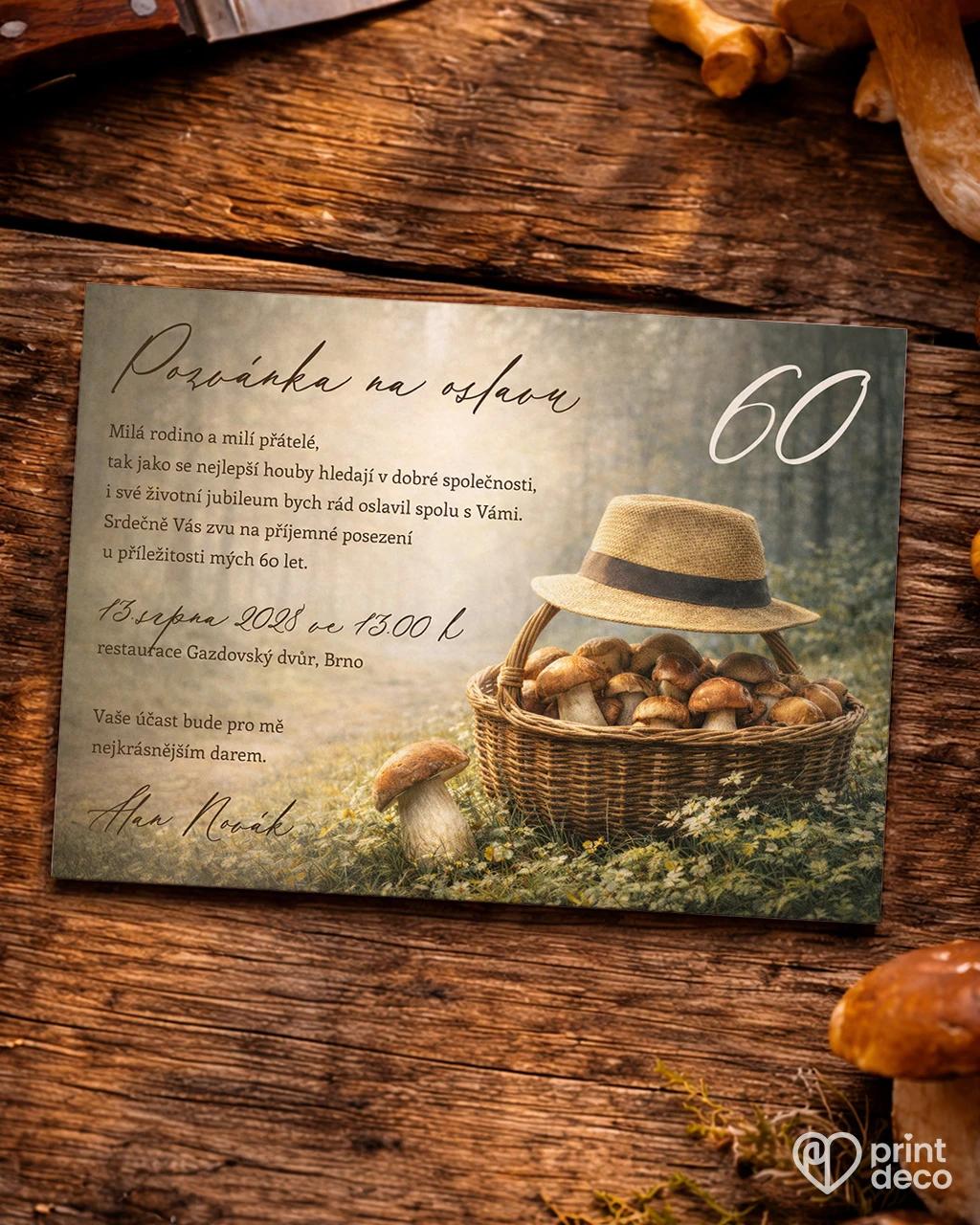 Pozvánka na narozeniny pro houbaře 03