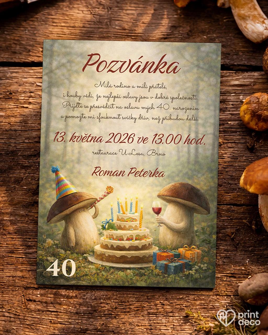 Pozvánka na narozeniny pro houbaře 05