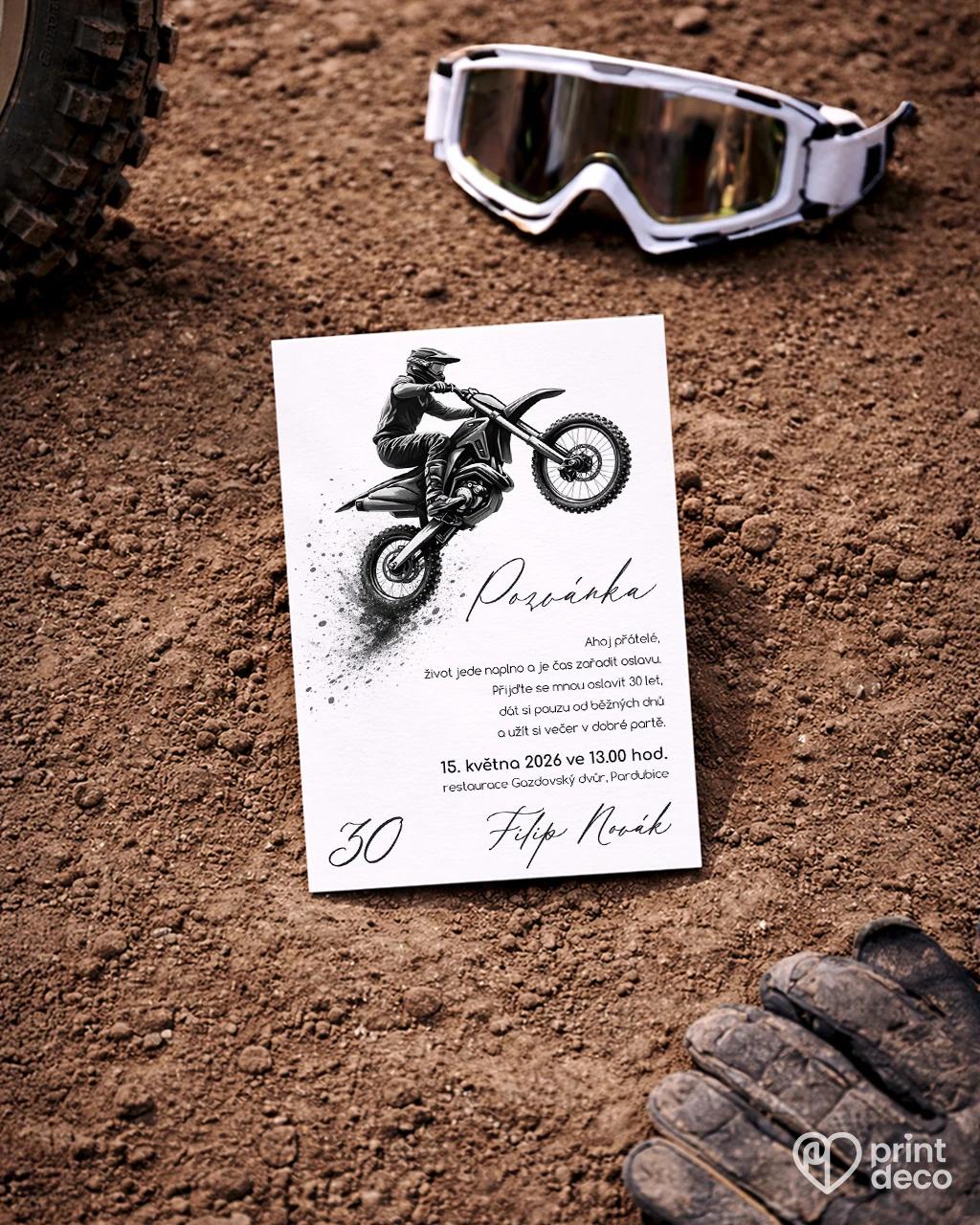 Pozvánka na narodeniny pre motorkára 04 1/2