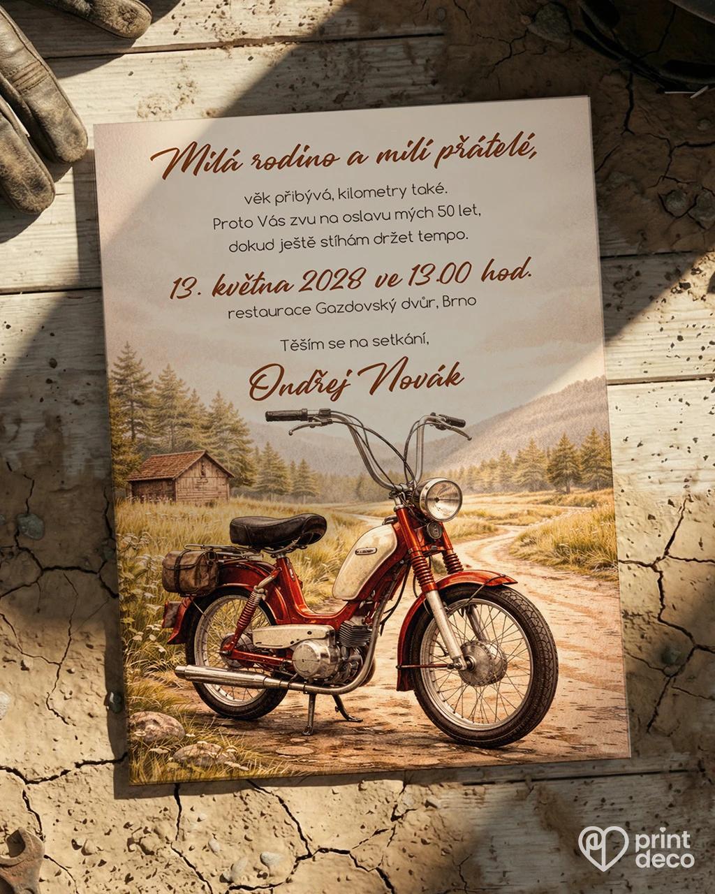 Pozvánka na narozeniny pro motorkáře 06