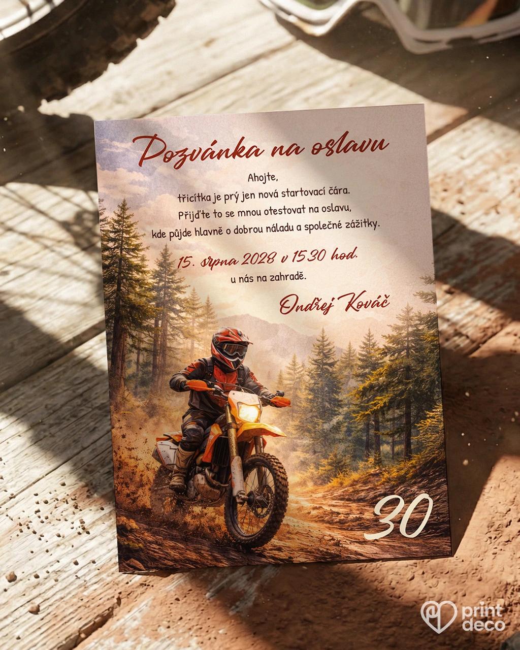 Pozvánka na narozeniny pro motorkářea 07