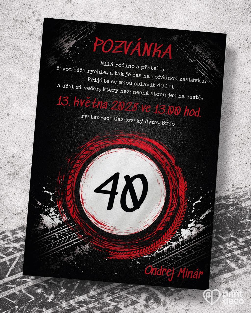 Pozvánka na narozeniny pro motorkáře 08