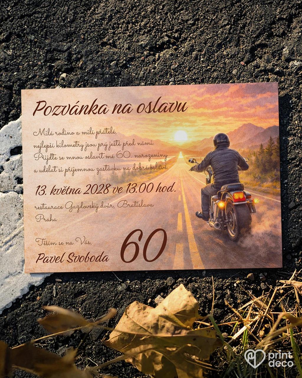 Pozvánka na narozeniny pro motorkáře 09