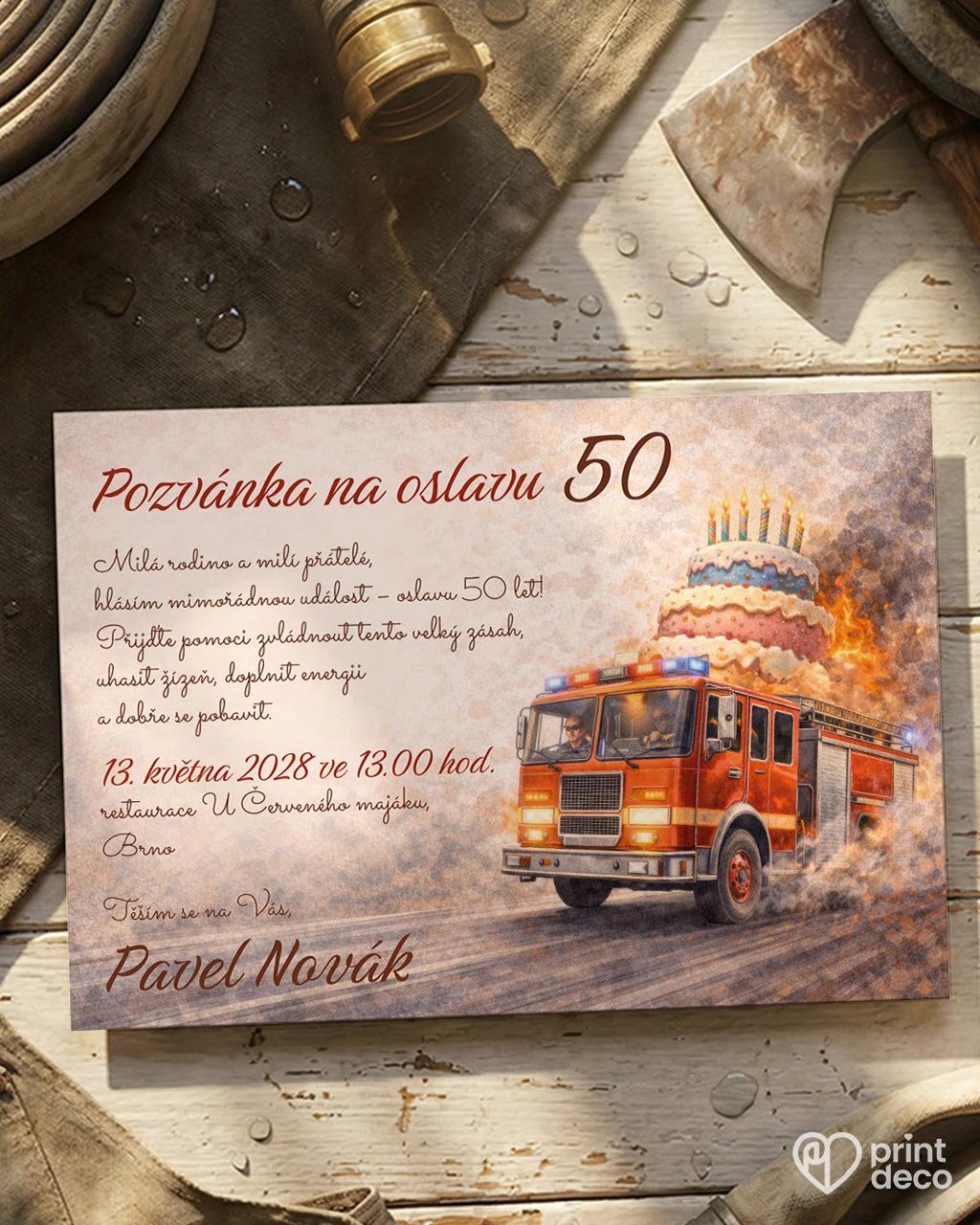 Pozvánka na narozeniny pro hasiče 03