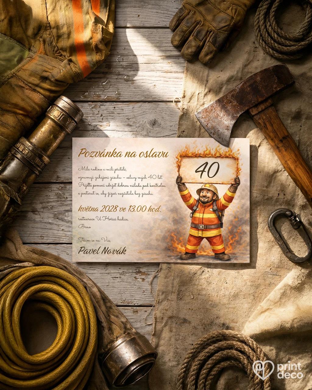 Pozvánka na narozeniny pro hasiče 05 1/2