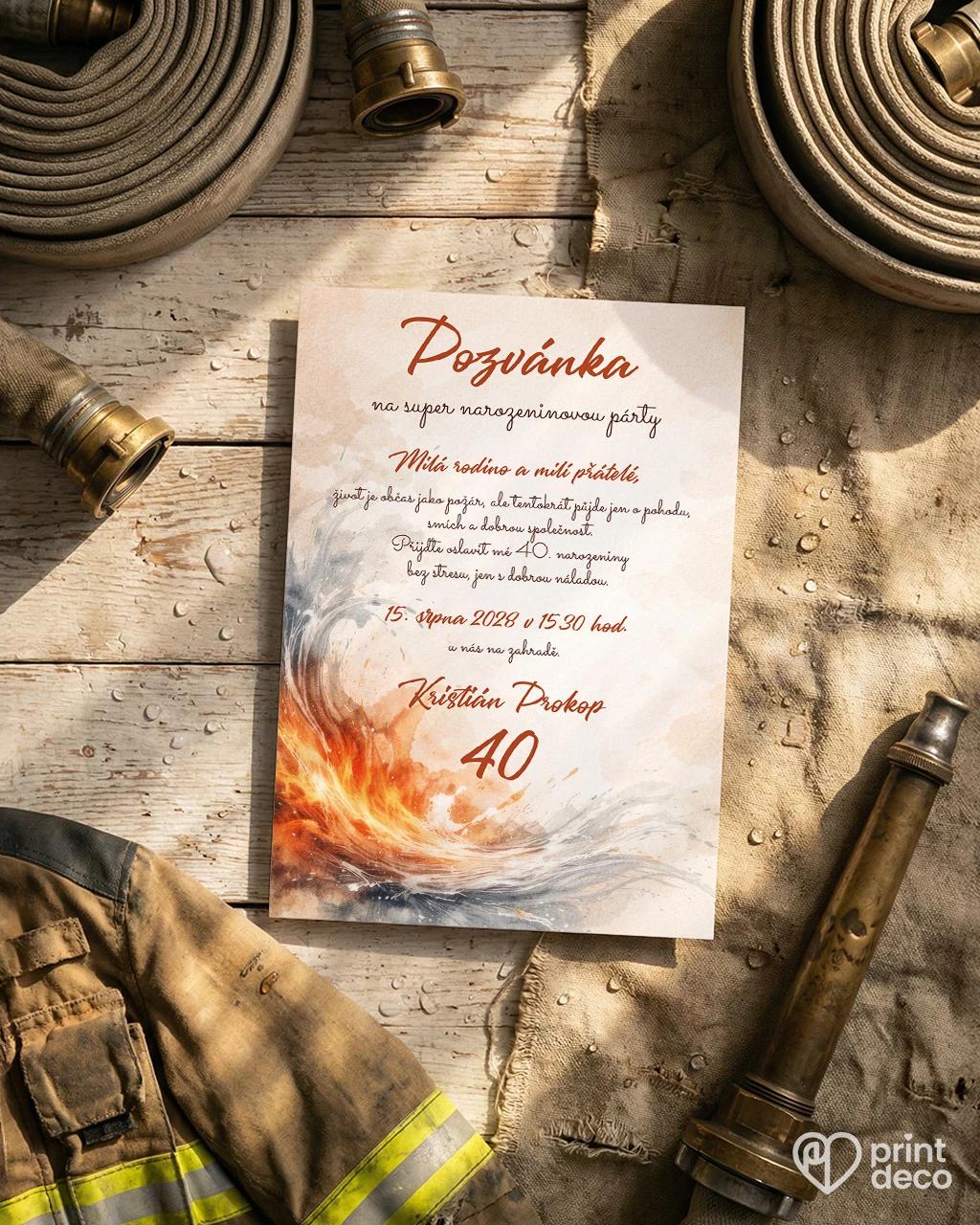 Pozvánka na narozeniny pro hasiče 06 1/2