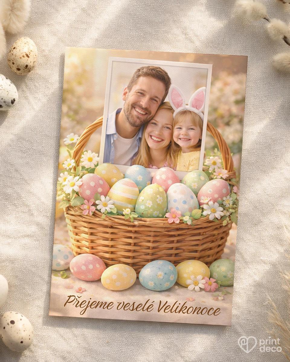 Velikonoční pohlednice s vlastní fotkou 01