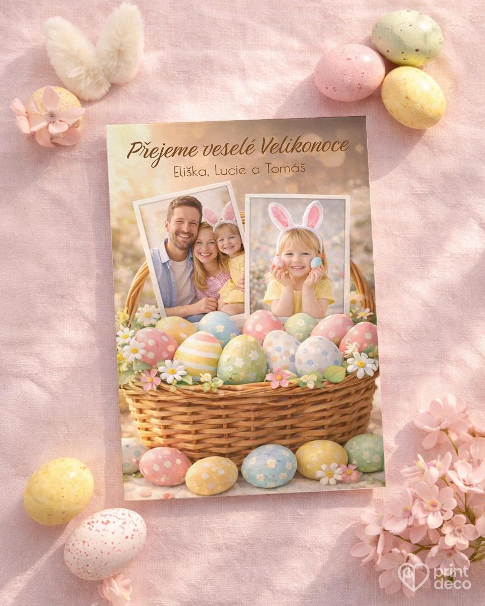 Velikonoční pohlednice s vlastními fotkami 02 1/2