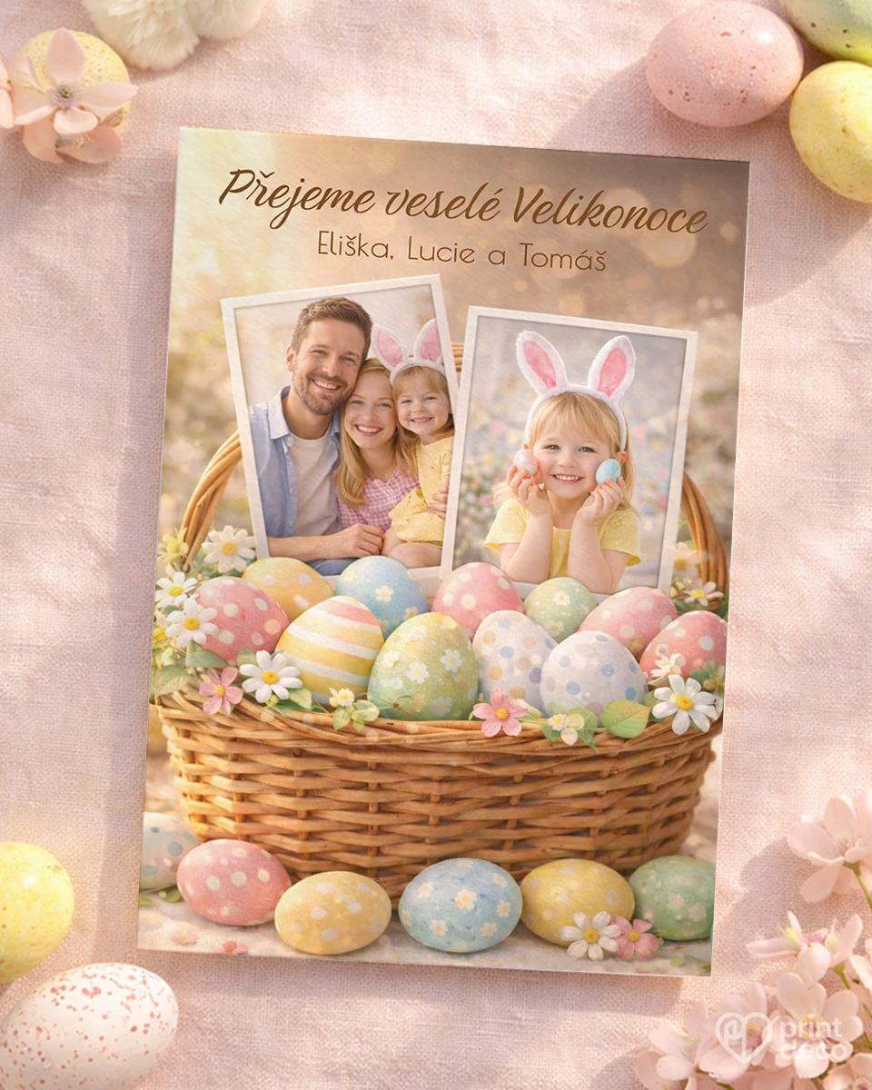 Velikonoční pohlednice s vlastními fotkami 02