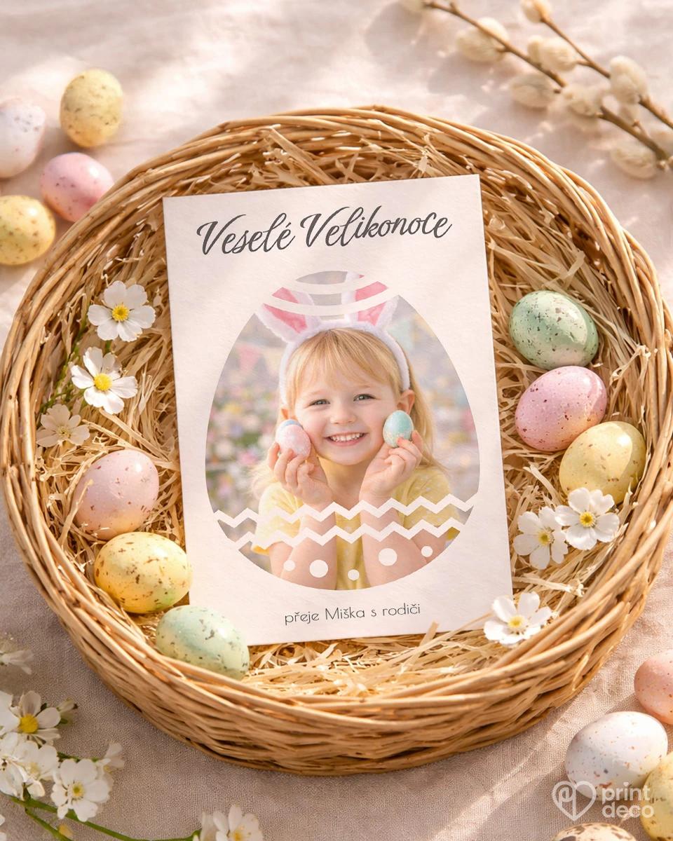 Velikonoční pohlednice s vlastní fotkou 05 1/2