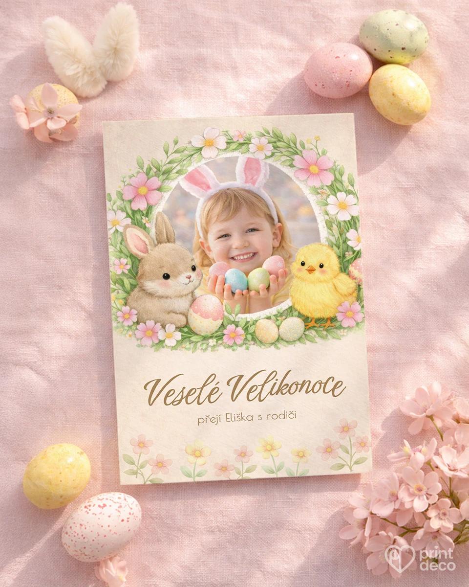 Velikonoční pohlednice s vlastní fotkou 09 1/2
