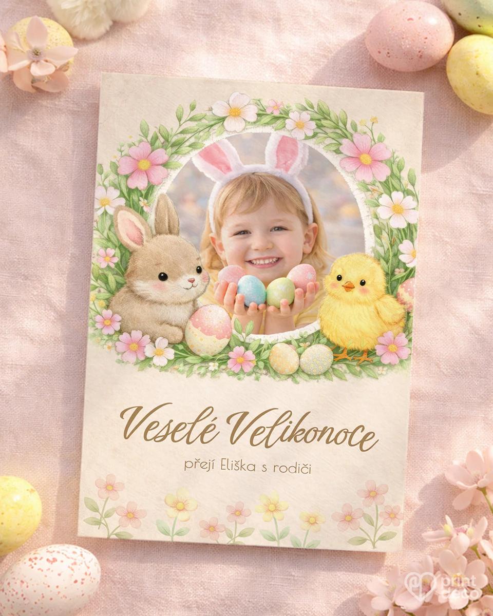 Velikonoční pohlednice s vlastní fotkou 09