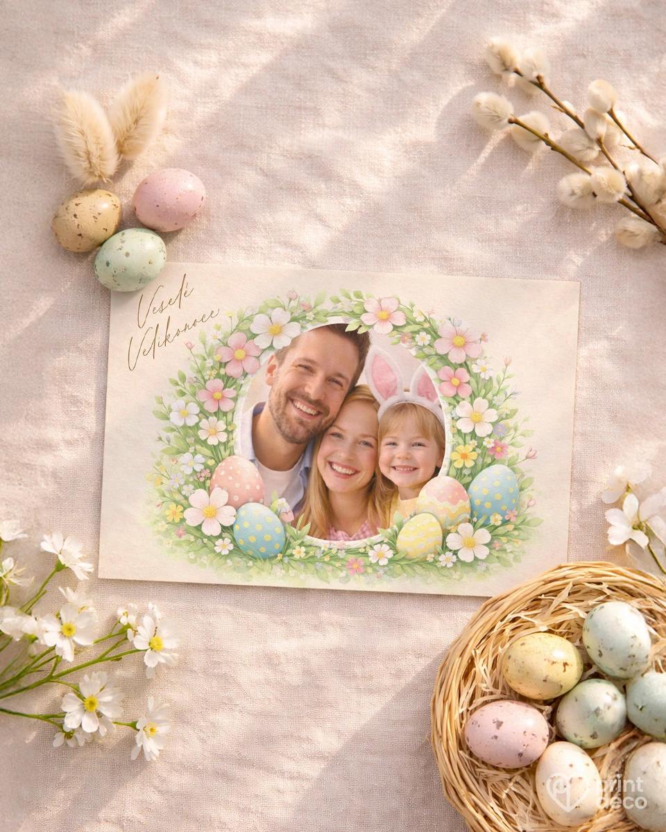 Velikonoční pohlednice s vlastní fotkou 10 1/2