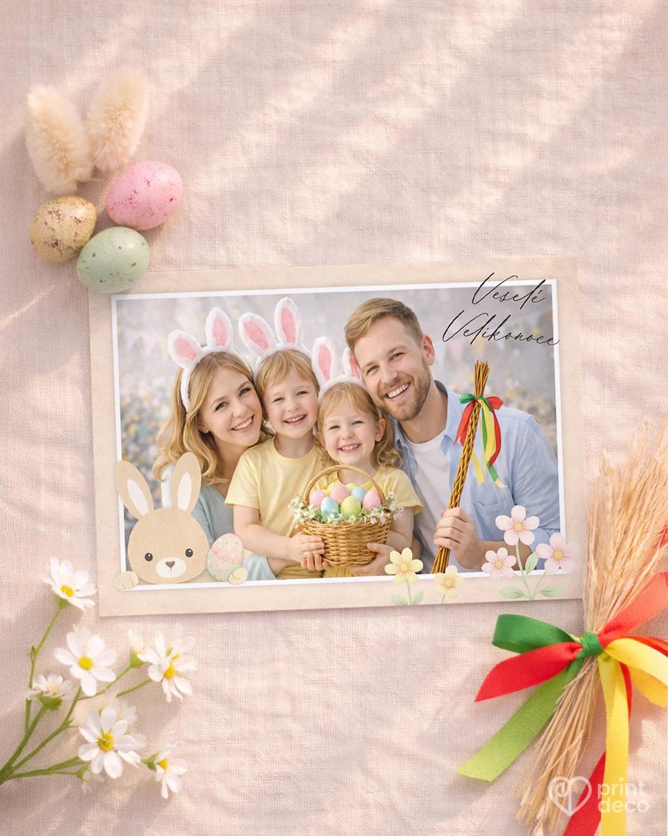 Velikonoční pohlednice s vlastní fotkou 12 1/2