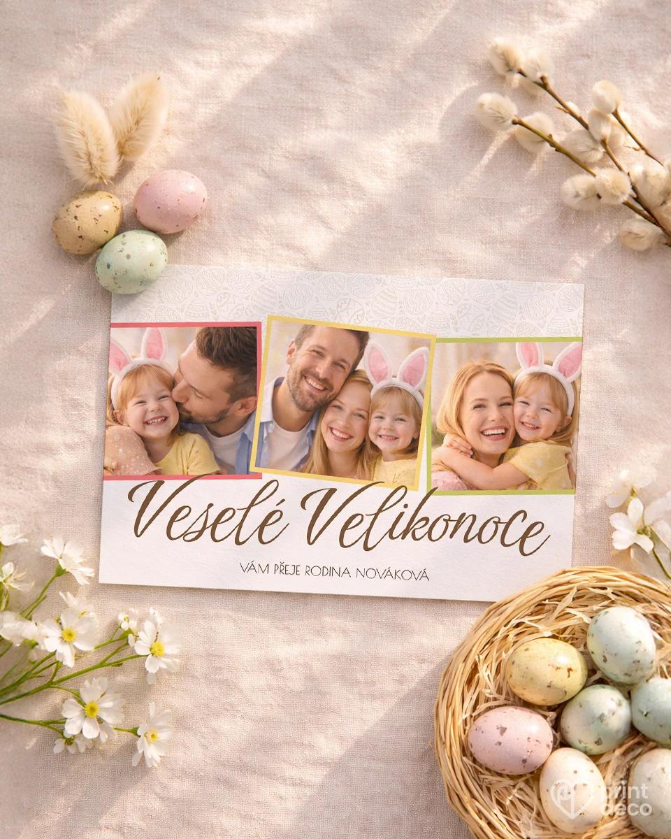 Velikonoční pohlednice s vlastními fotkami 13 1/2