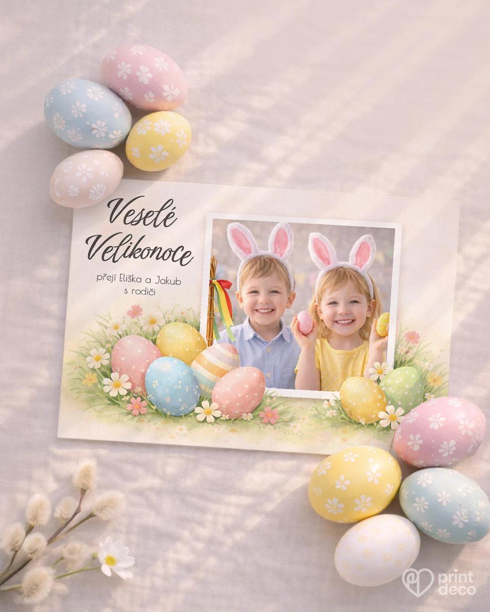 Velikonoční pohlednice s vlastní fotkou 17 1/2