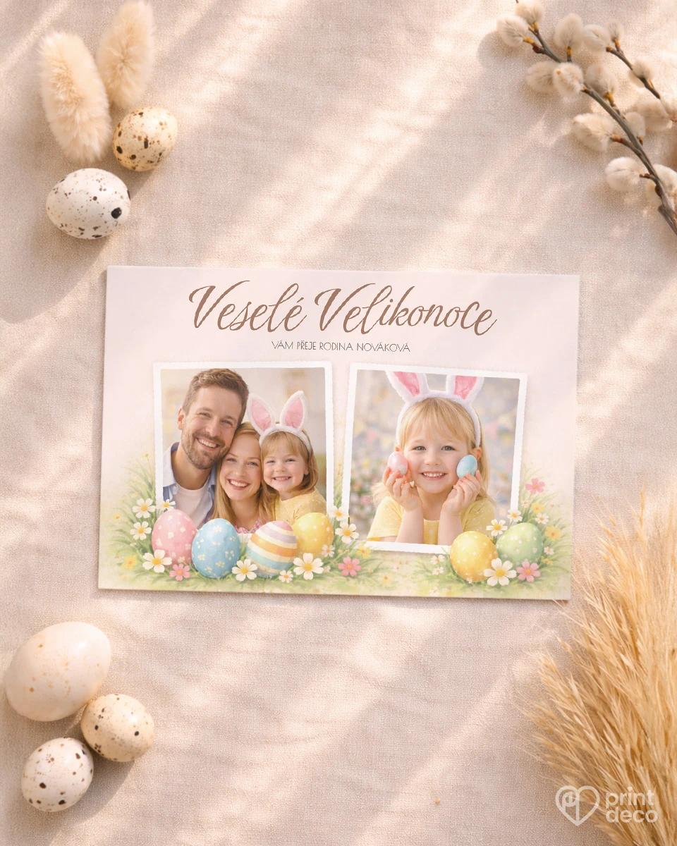 Velikonoční pohlednice s vlastními fotkami 18 1/2