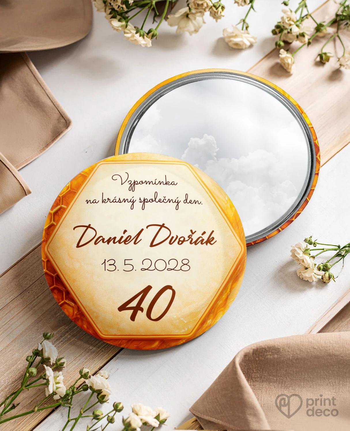 Pamětní kruhová zrcátka z oslavy pro včelaře 02