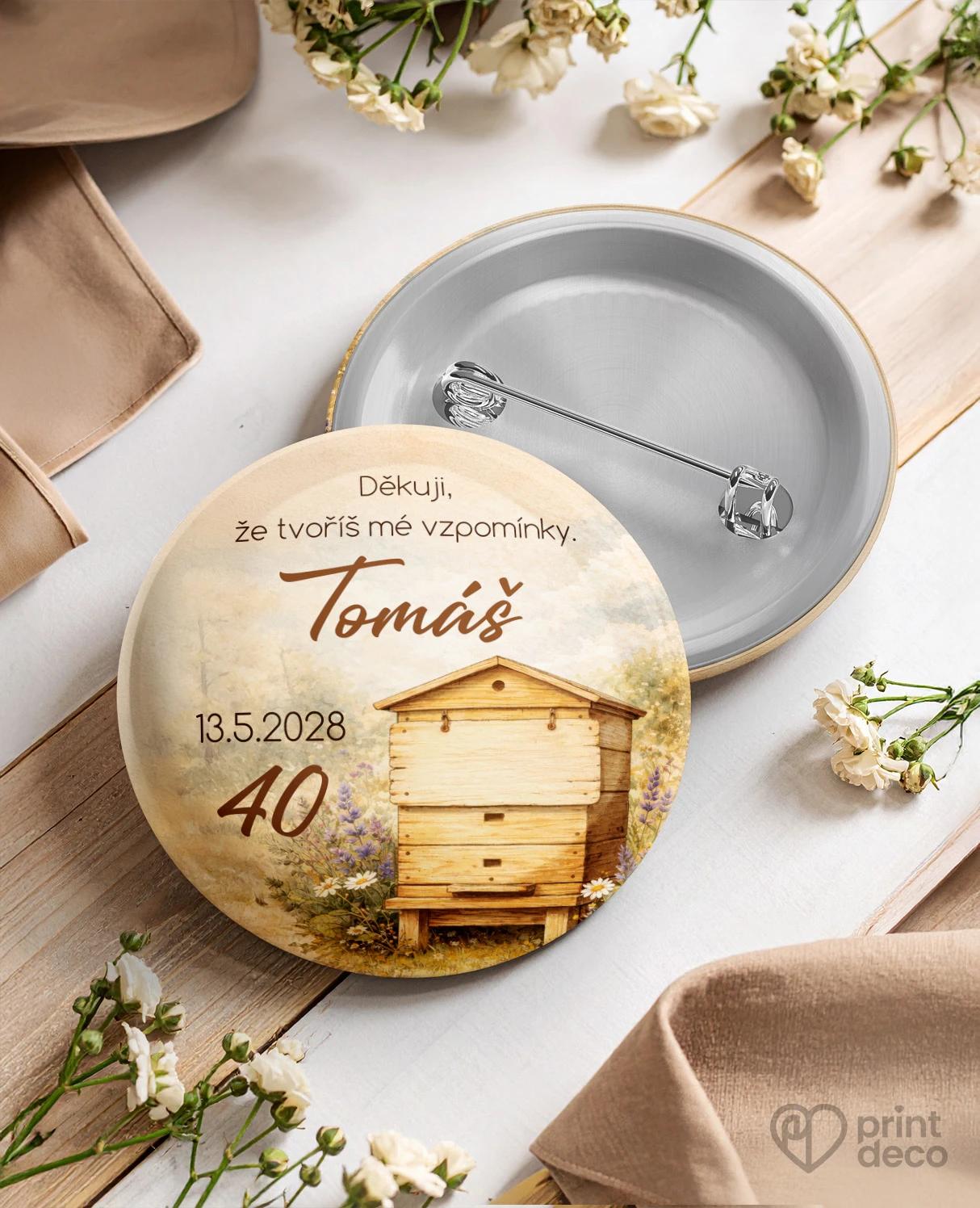 Pamětní kruhové odznaky z oslavy pro včelaře 05