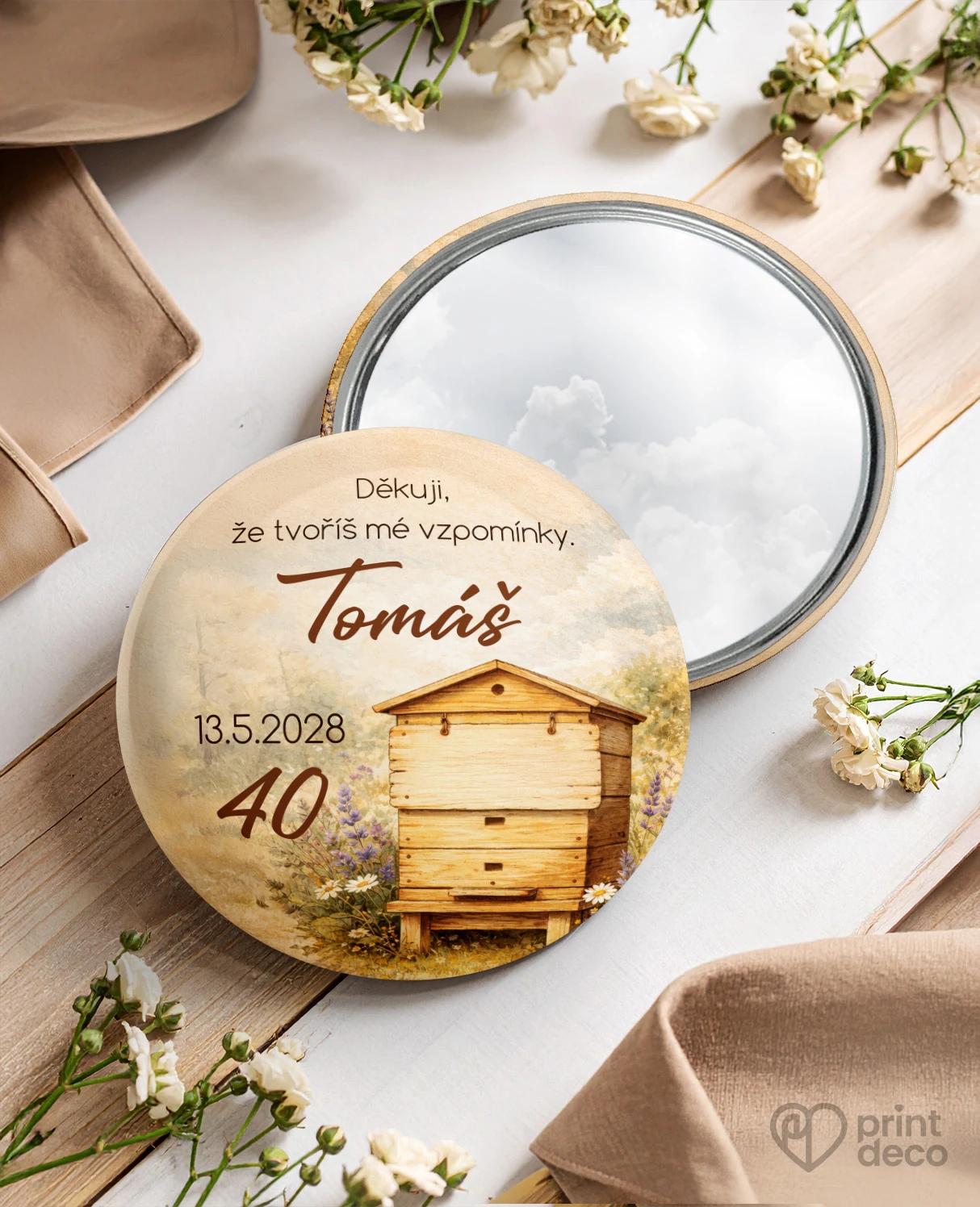 Pamětní kruhová zrcátka z oslavy pro včelaře 05