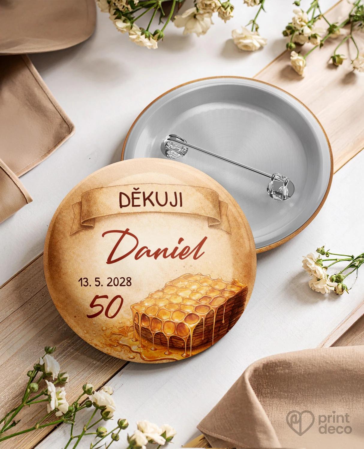 Pamětní kruhové odznaky z oslavy pro včelaře 06