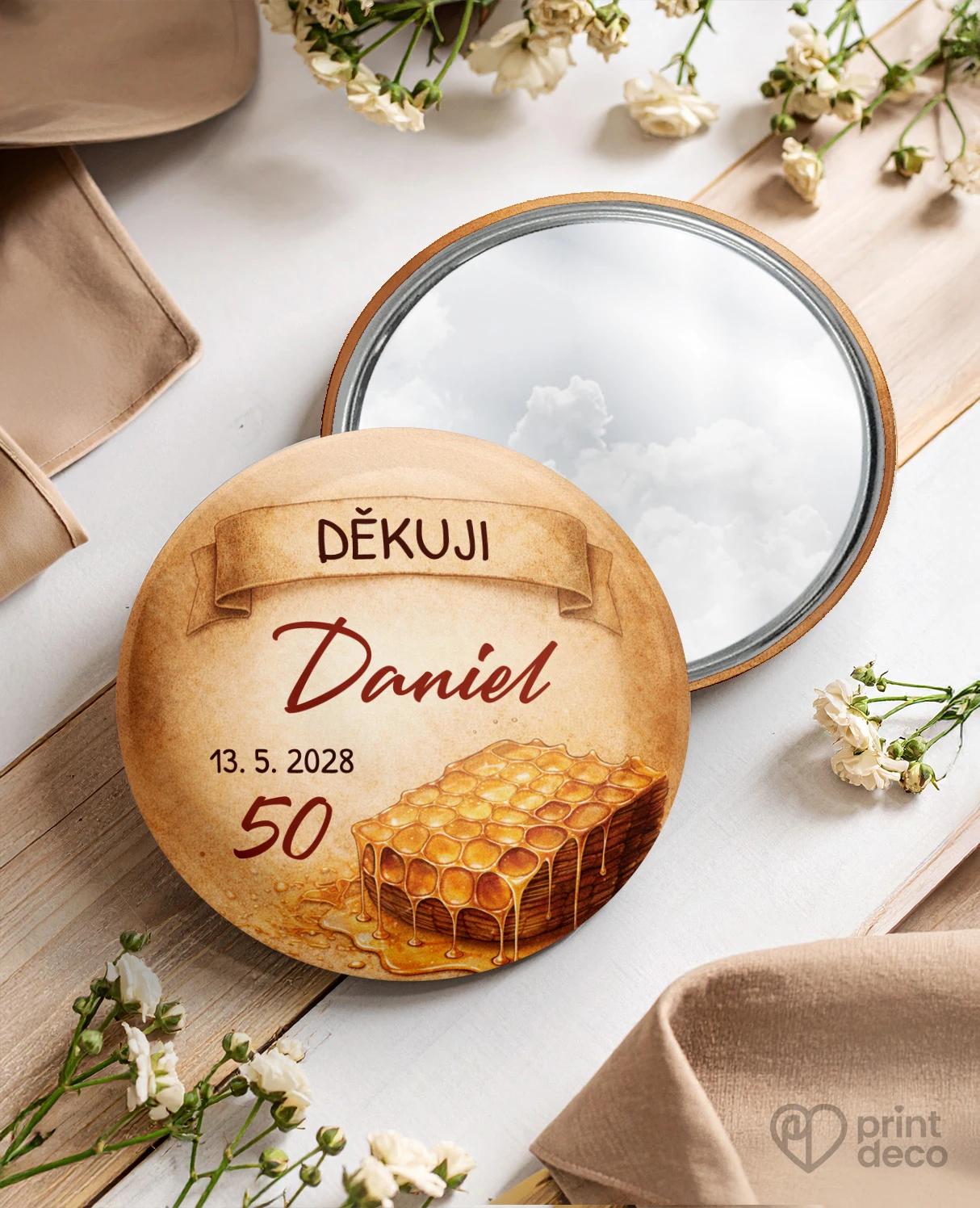 Pamětní kruhová zrcátka z oslavy pro včelaře 06