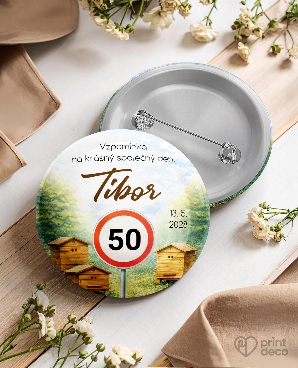 Pamětní kruhové odznaky z oslavy pro včelaře 07