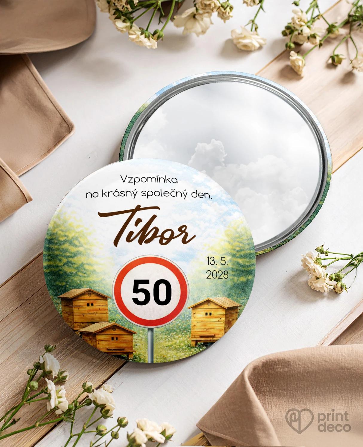 Pamětní kruhová zrcátka z oslavy pro včelaře 07