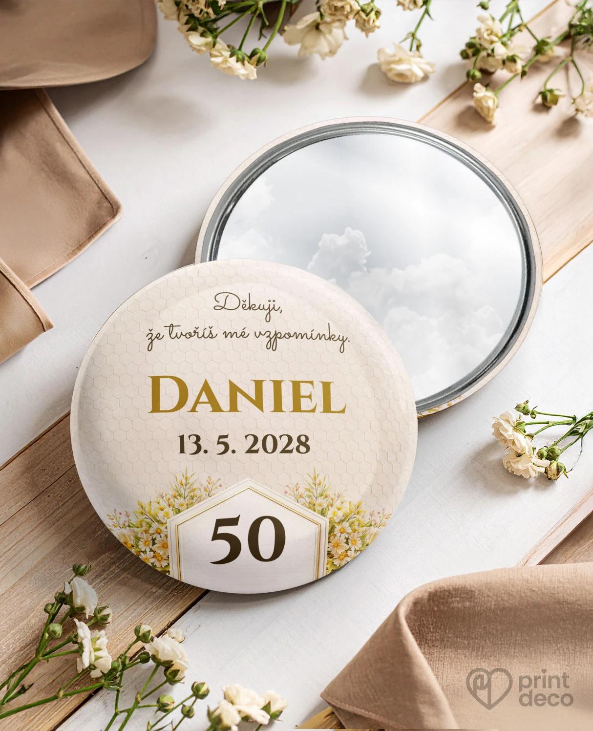 Pamětní kruhová zrcátka z oslavy pro včelaře 08