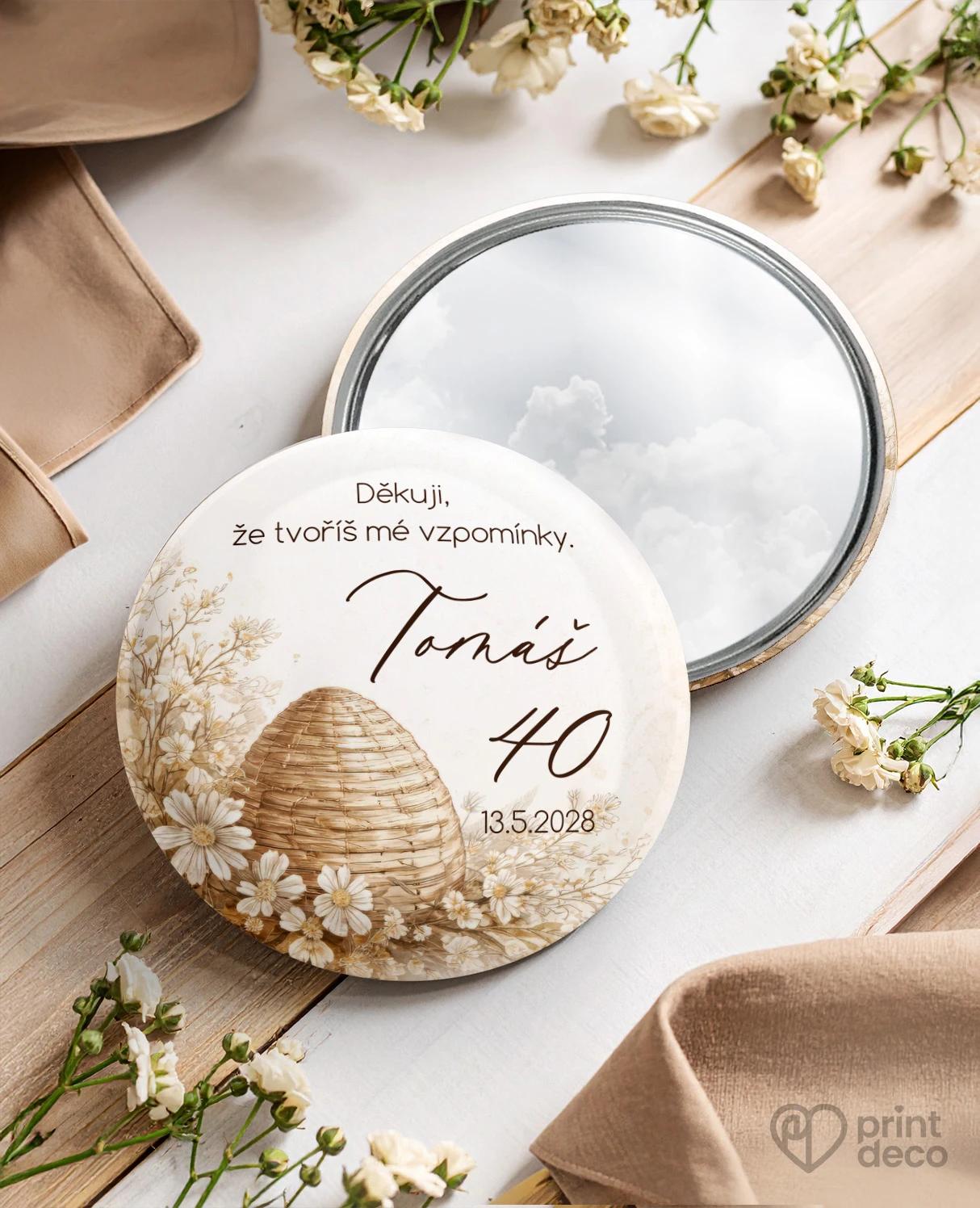 Pamětní kruhová zrcátka z oslavy pro včelaře 09