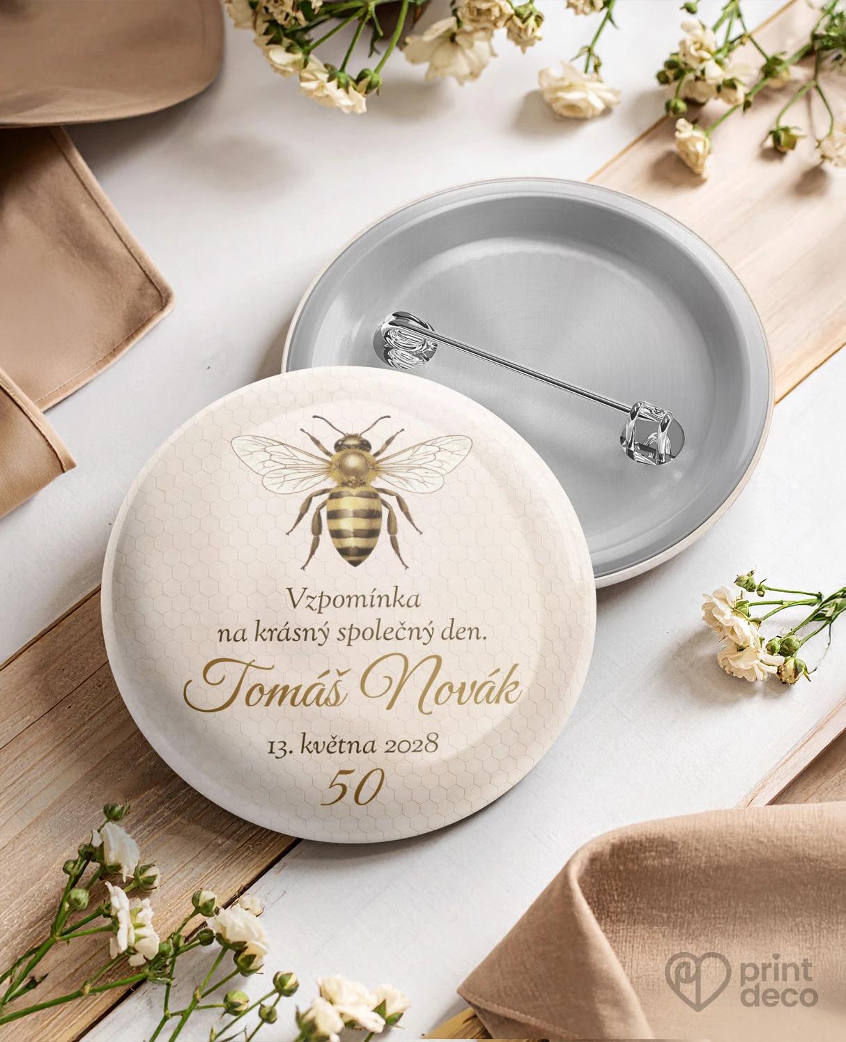 Pamětní kruhové odznaky z oslavy pro včelaře 11