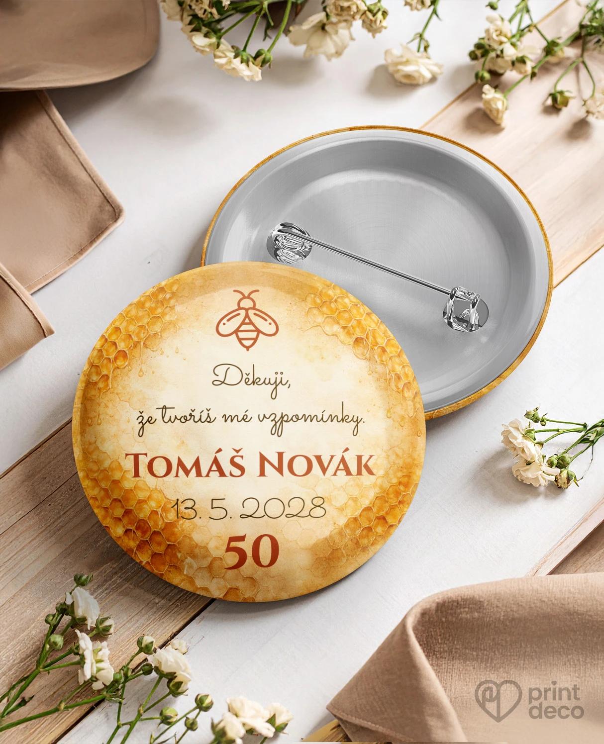 Pamětní kruhové odznaky z oslavy pro včelaře 12
