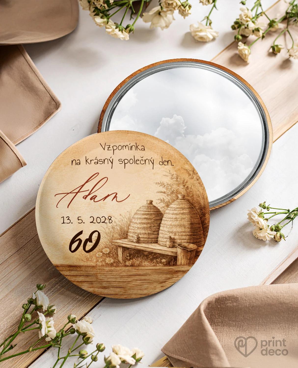 Pamětní kruhová zrcátka z oslavy pro včelaře 15