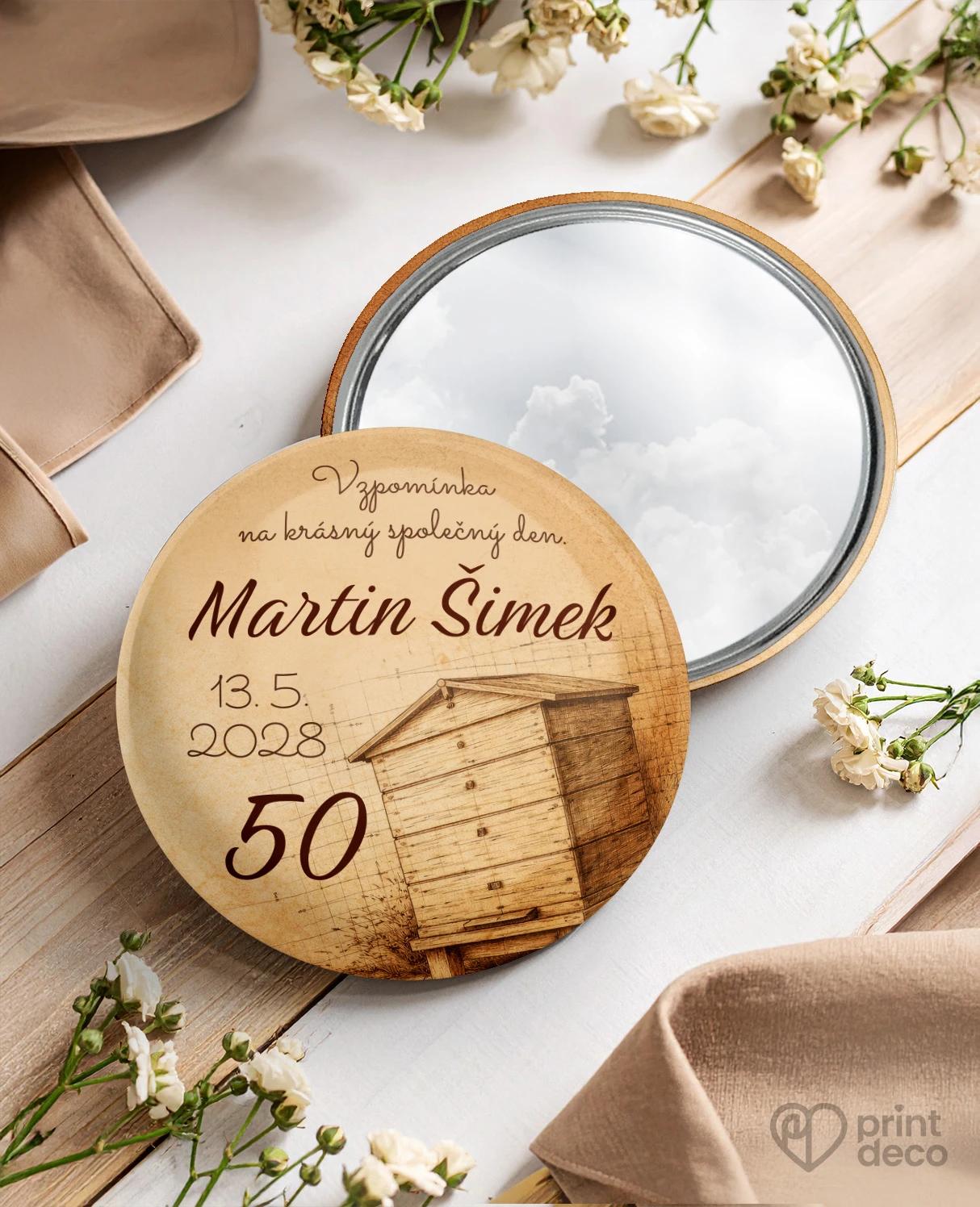 Pamětní kruhová zrcátka z oslavy pro včelaře 19