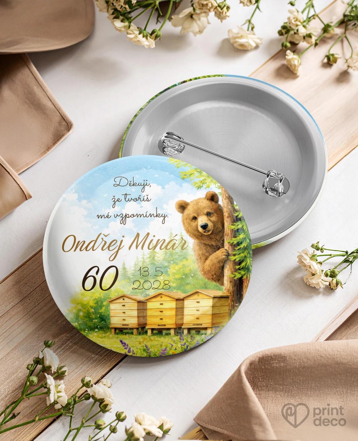 Pamětní kruhové odznaky z oslavy pro včelaře 24