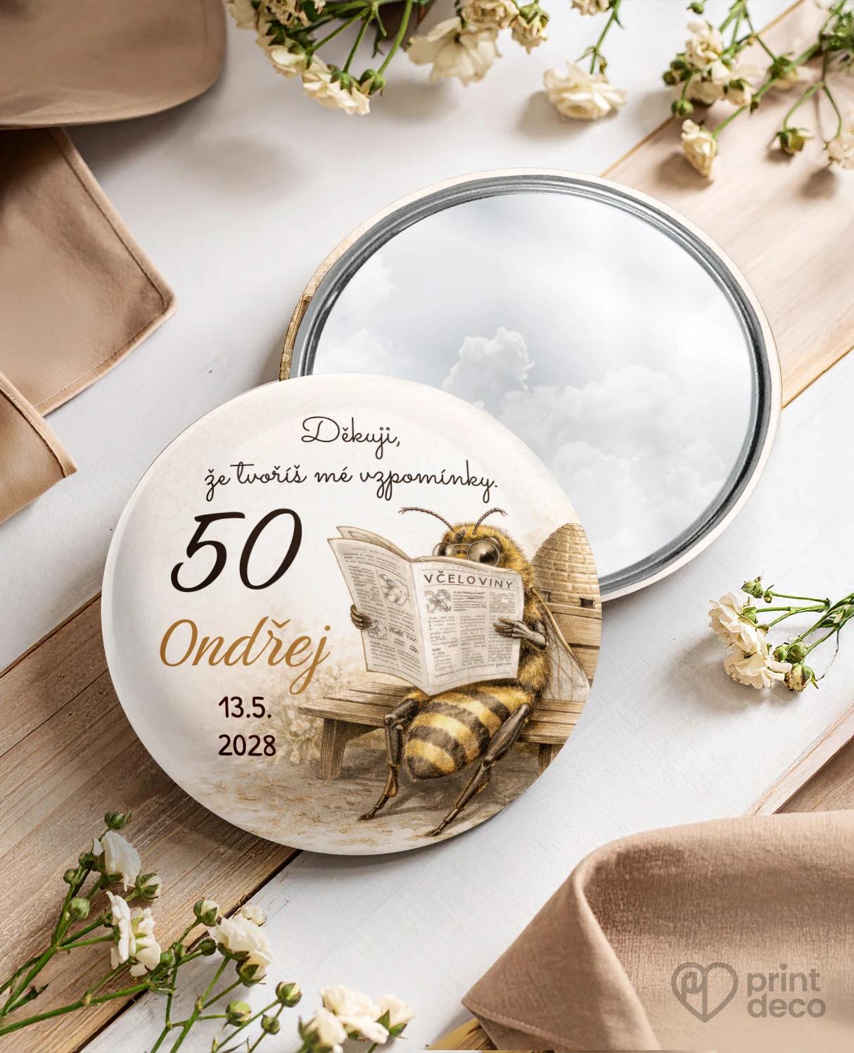 Pamětní kruhová zrcátka z oslavy pro včelaře 25