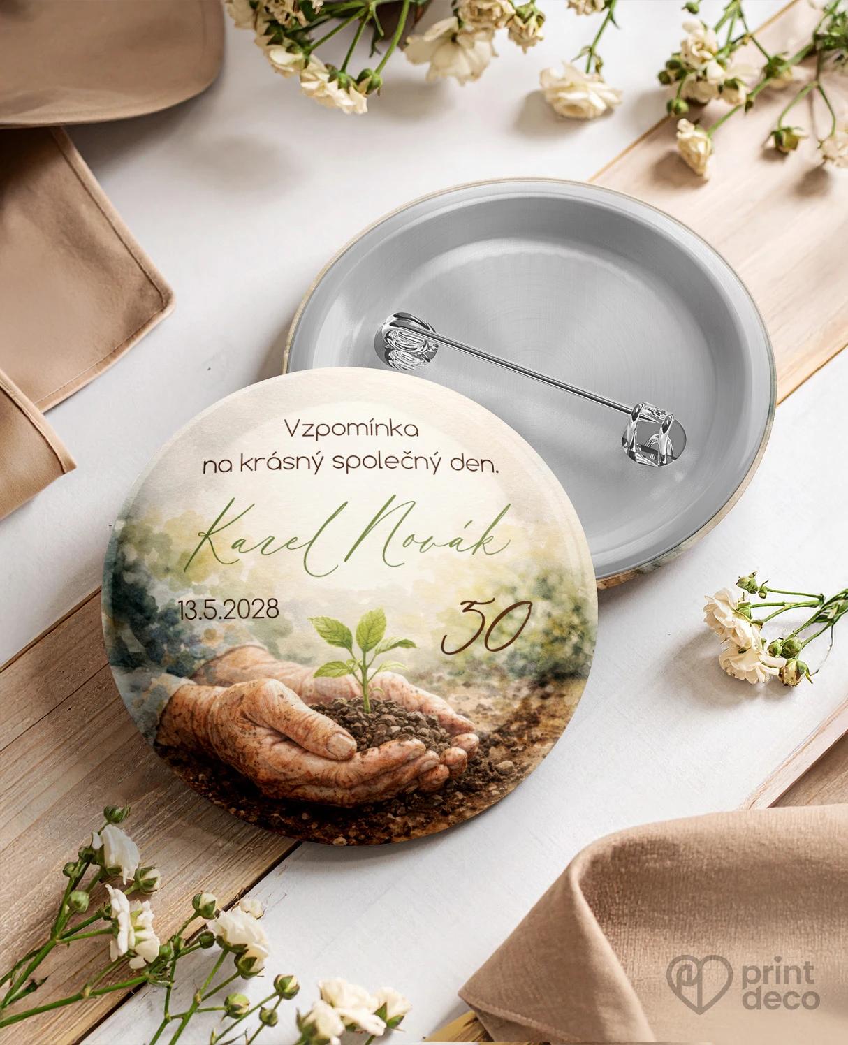 Pamětní kruhové odznaky z oslavy pro zahrádkáře 02