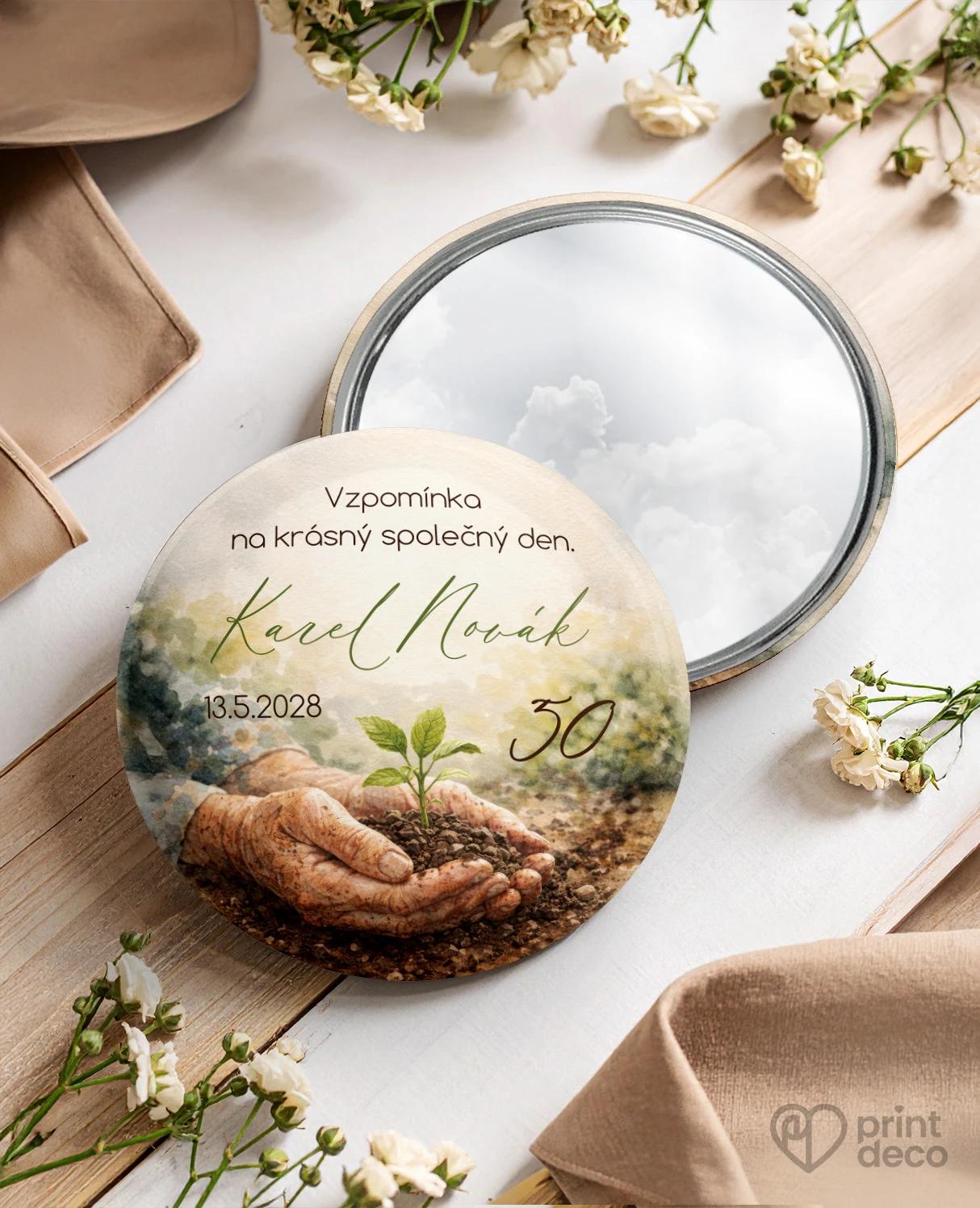 Pamětní kruhová zrcátka z oslavy pro zahrádkáře 02
