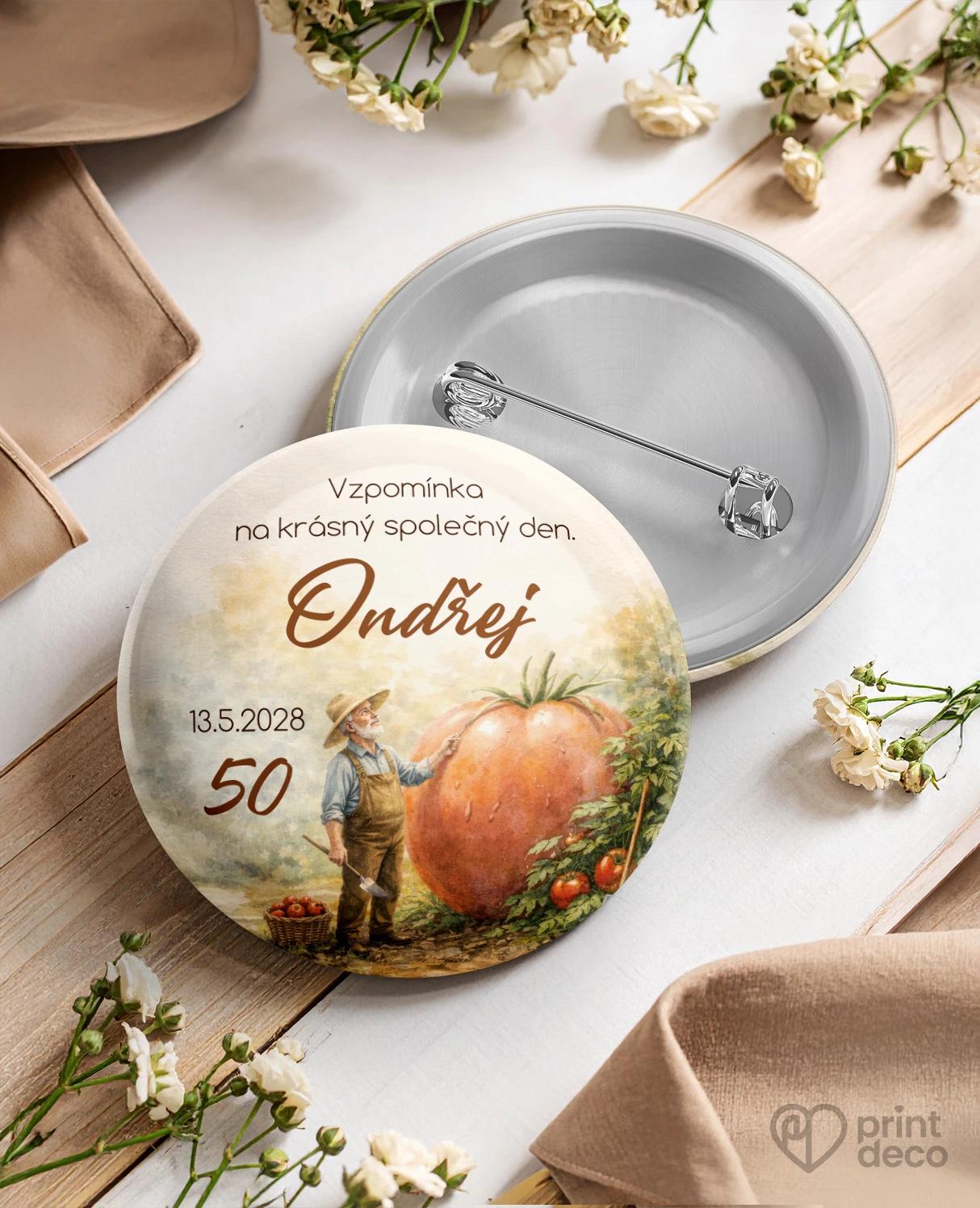 Pamětní kruhové odznaky z oslavy pro zahrádkáře 03