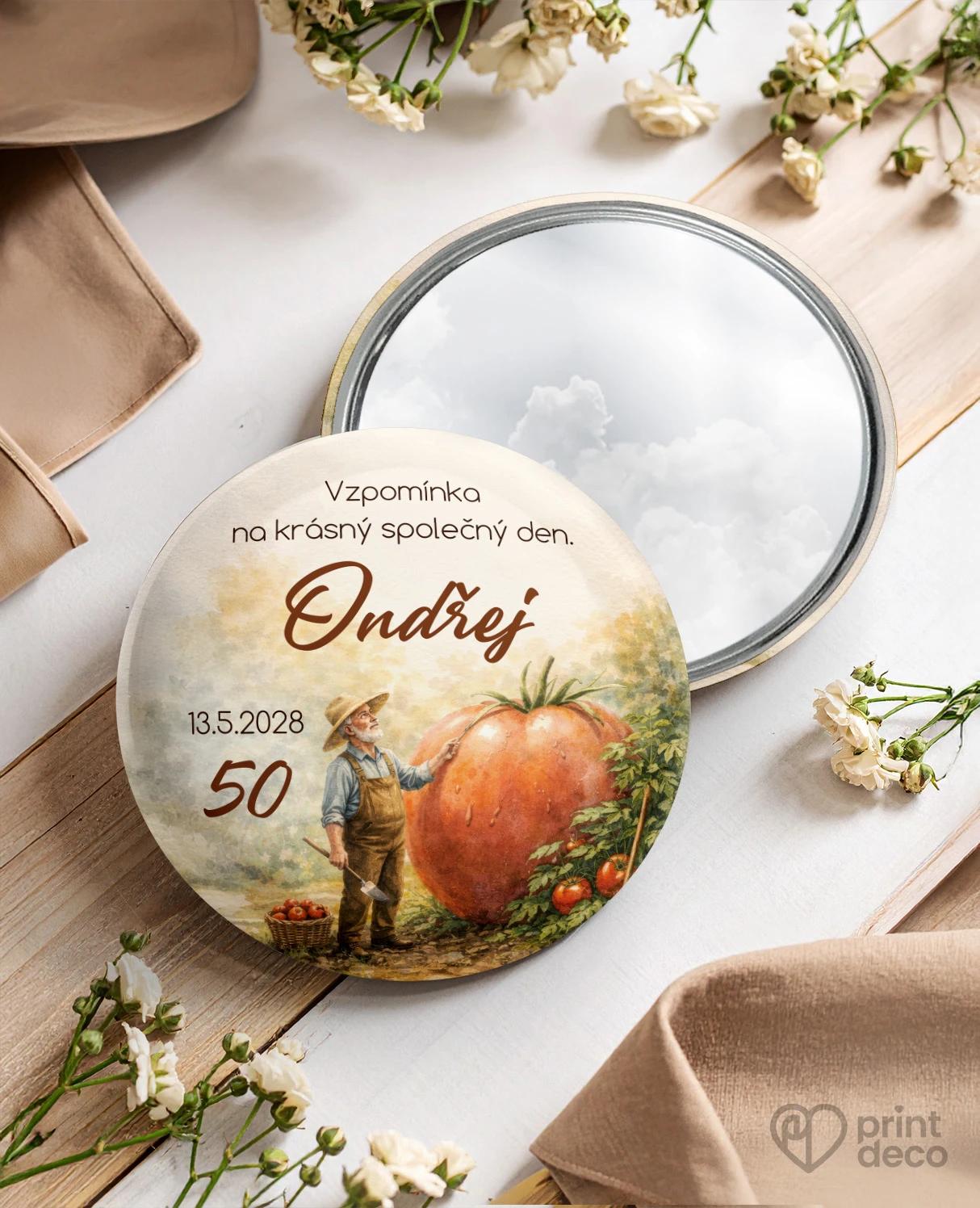 Pamětní kruhová zrcátka z oslavy pro zahrádkáře 03