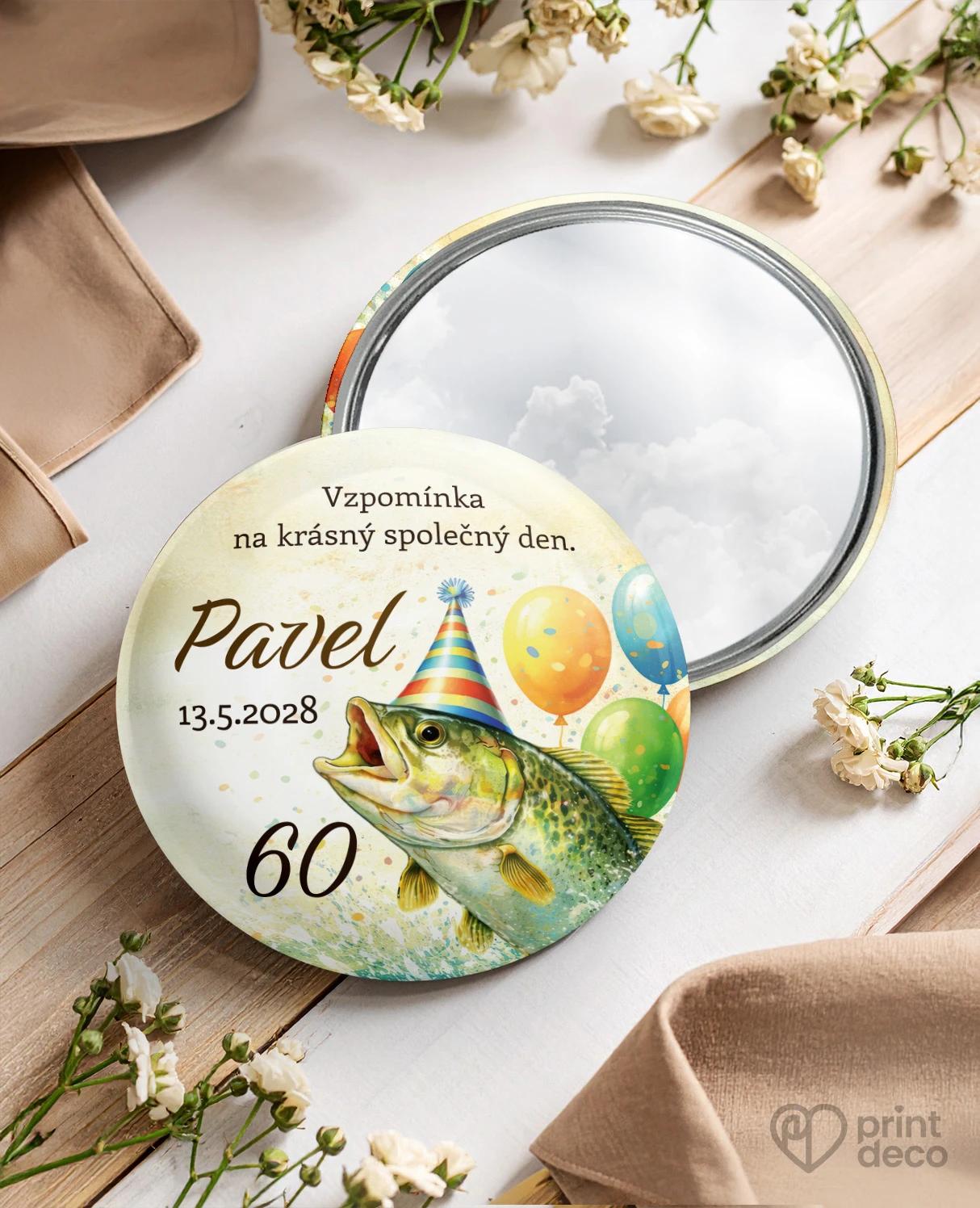 Pamětní kruhová zrcátka z oslavy Rybář 08