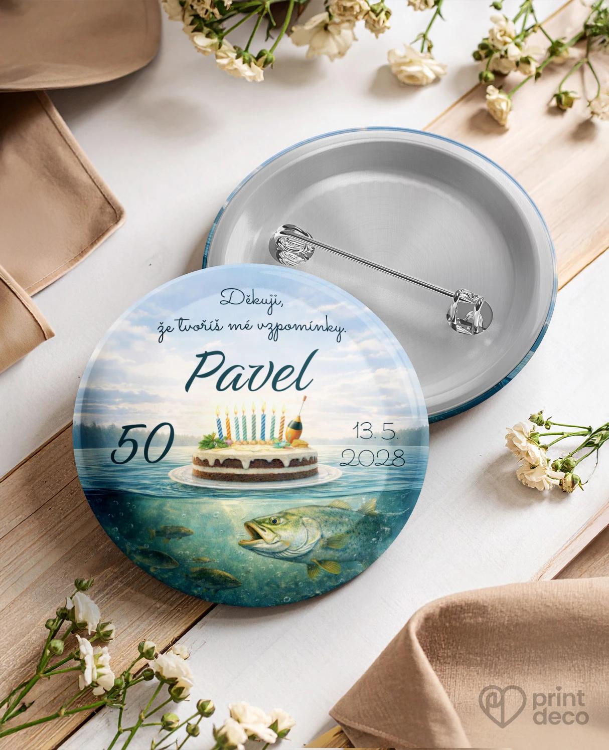 Pamětní kruhové odznaky z oslavy Rybář 10