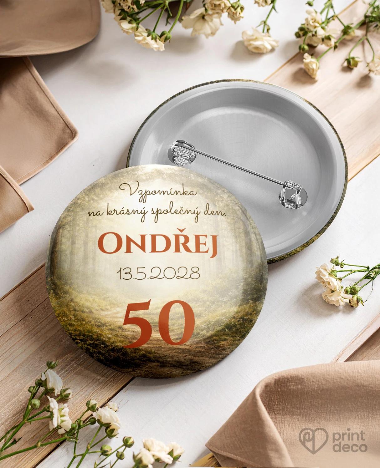 Pamětní kruhové odznaky z oslavy pro houbaře 02