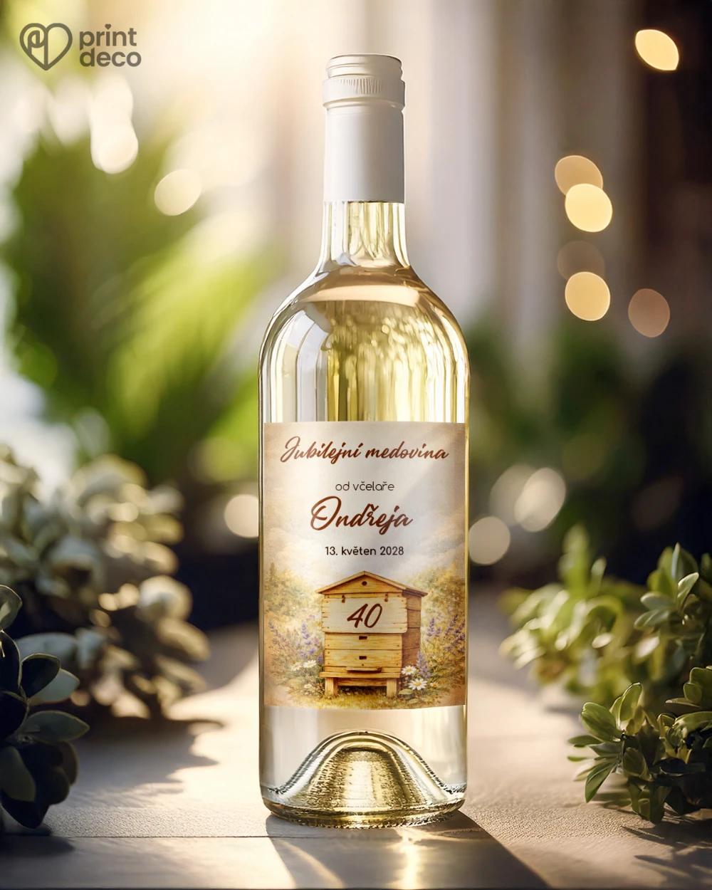 Jubilejní etikety na lahve pro včelaře 05 1/2